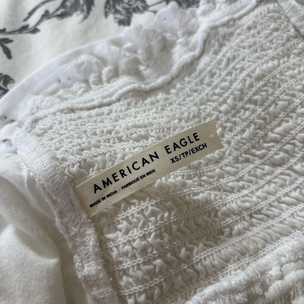 American Eagle Cropped Peasant Tank Top - Picture 3 of 5